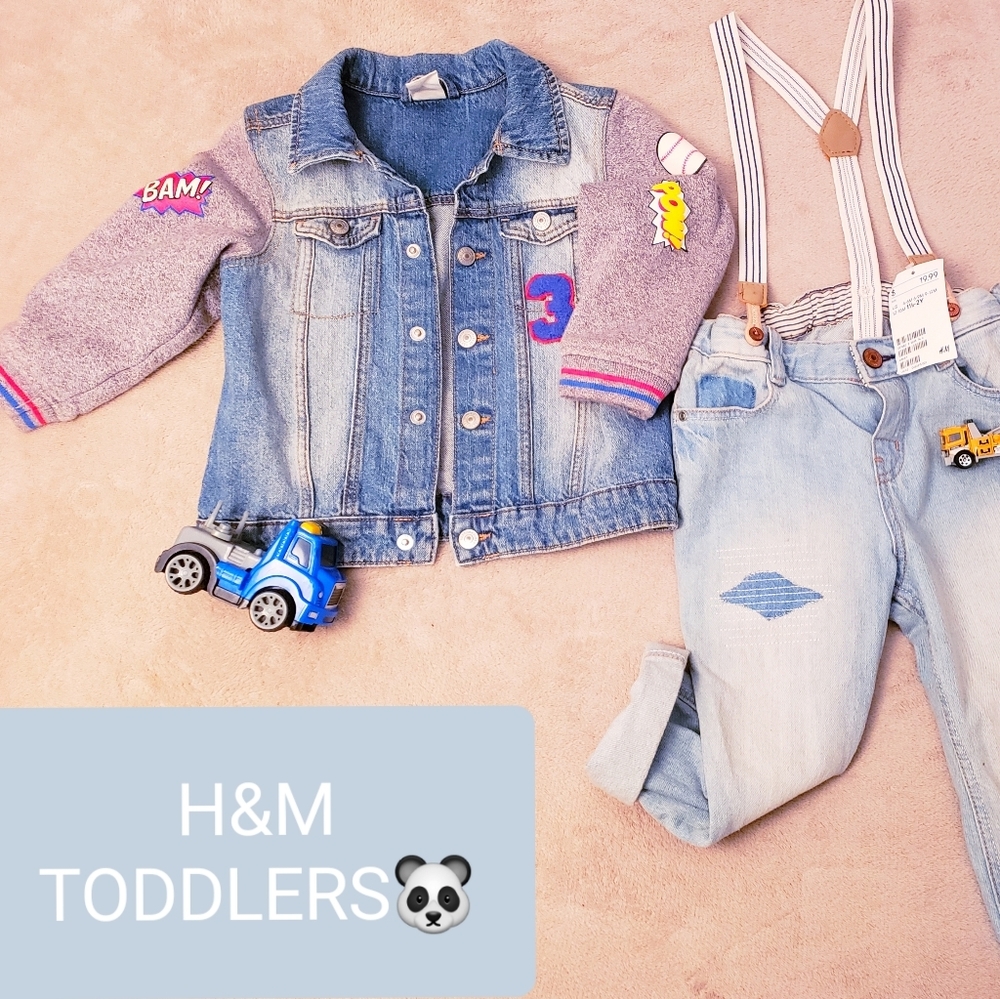 💙👟Toddler Boy H&M Denim Jacket🧢👟